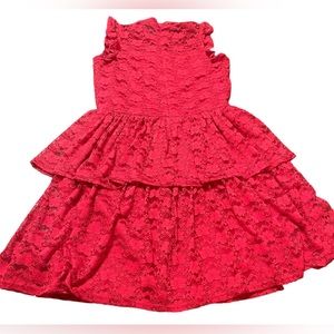 RED LACE DRESS BCBG